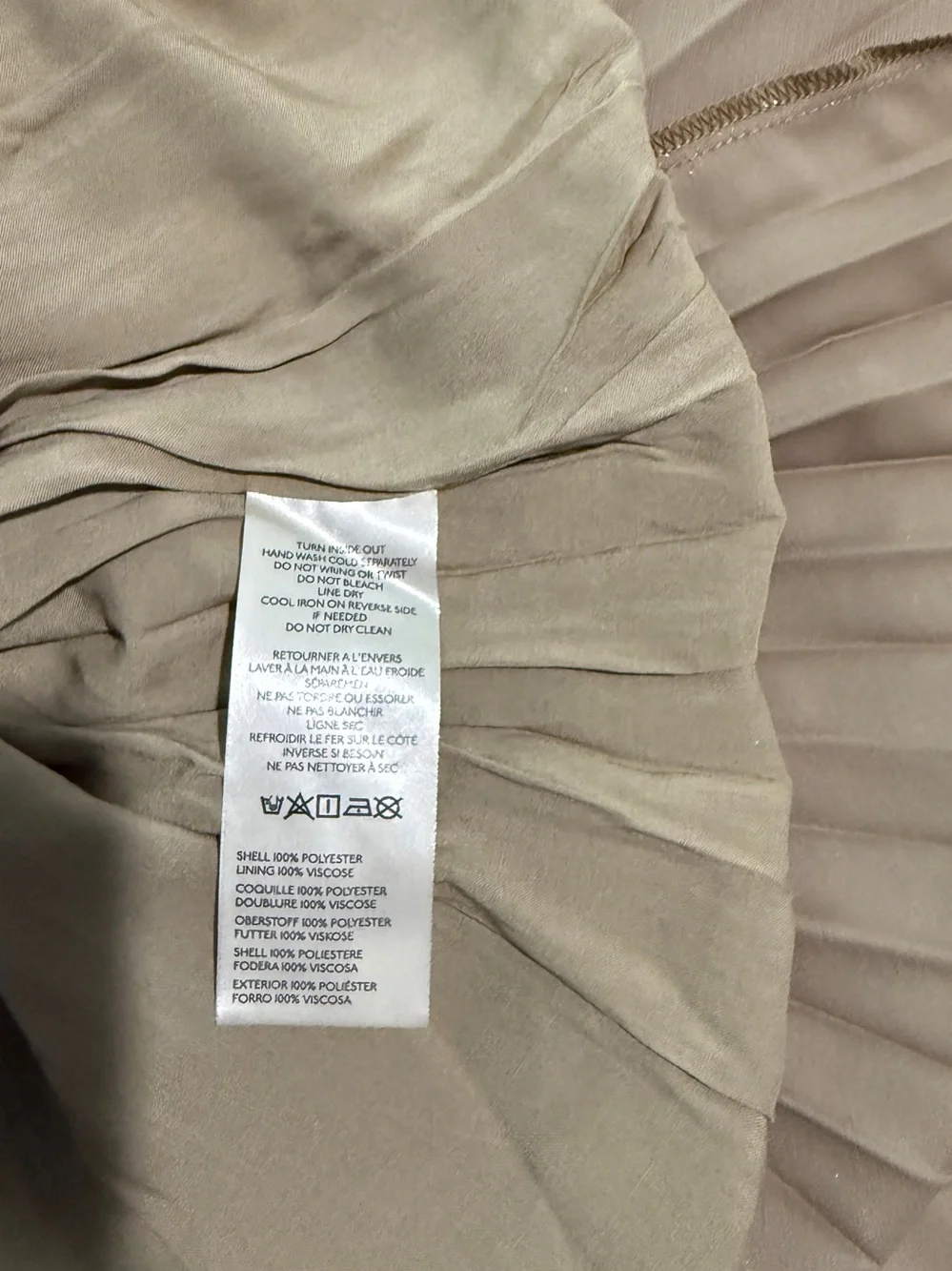 Anthropologie Pleated Skirt Large Tiered Gold Pull On Easy Style Fun Flirty Cute